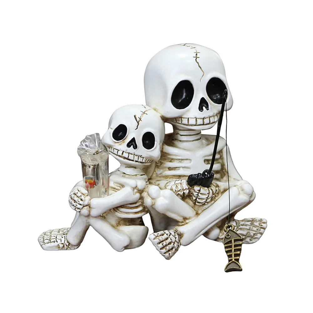 The Plant Parent - Statue de crâne Parent-enfant d'halloween, plante