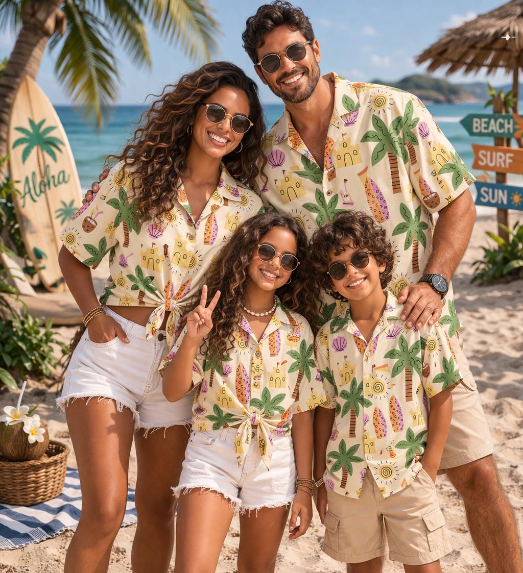 Plant Parents - Chemise Hawaïenne pour Enfants, Motif Imprimé