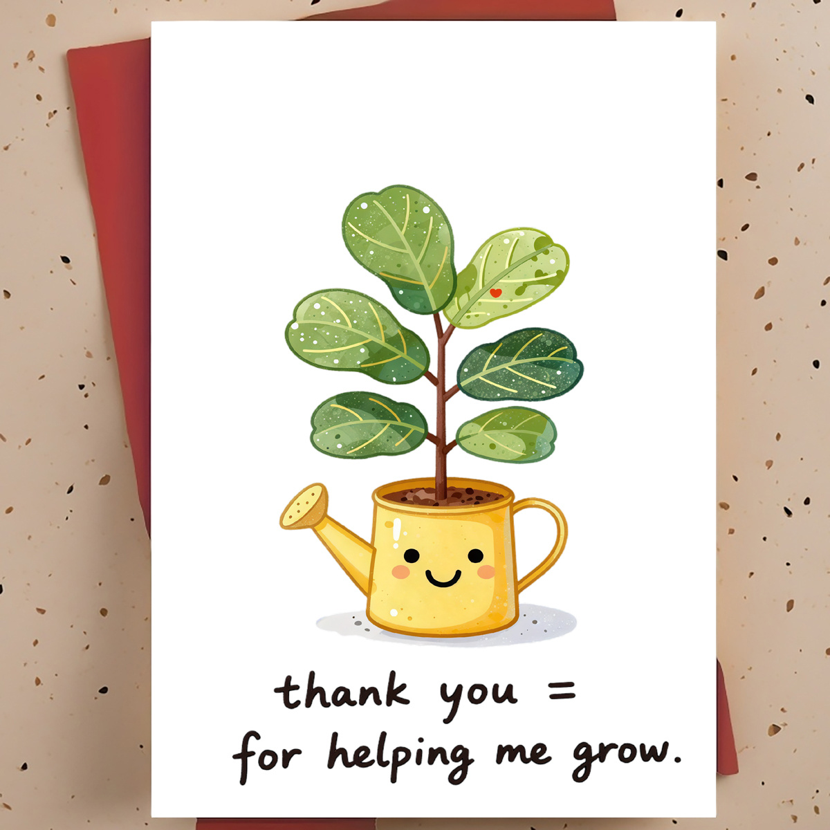 Plant Parents - 1 Carte de Remerciement Douce et