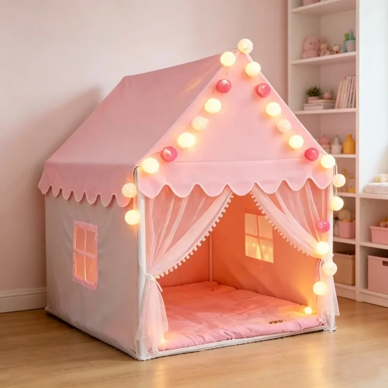 Philodendron Pink Princess - Tente Tipi Pliable Portable pour Enfants,